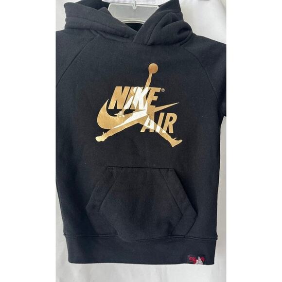 Nike Air Jordan Black Gold Logo Hoodie XS (4–5 Yrs) - Picture 9 of 15